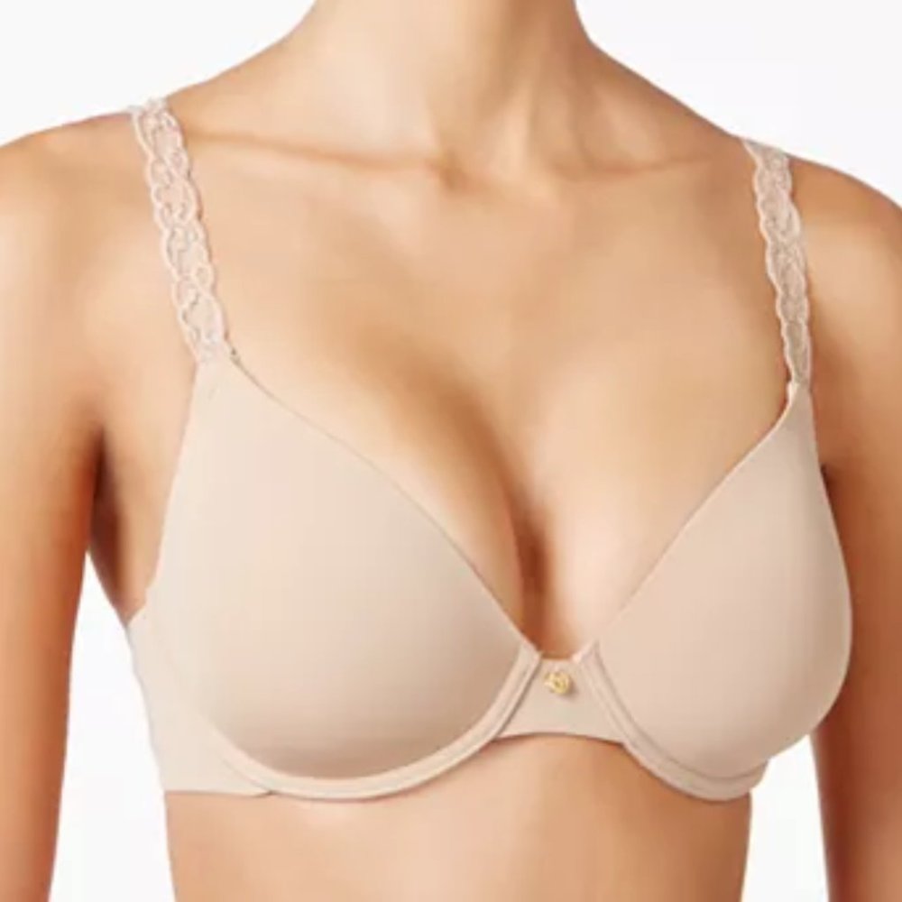 Natori Pure Luxe Embroidered-Strap Bra 38D